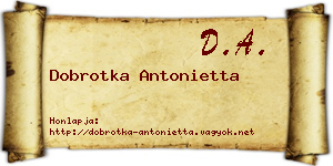 Dobrotka Antonietta névjegykártya